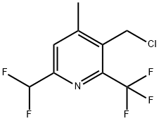 3-(Chloromethyl)-6-(difluoromethyl)-4-methyl-2-(trifluoromethyl)pyridine 结构式