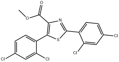 Methyl 2,5-bis(2,4-dichlorophenyl)thiazole-4-carboxylate,1361757-75-6,结构式