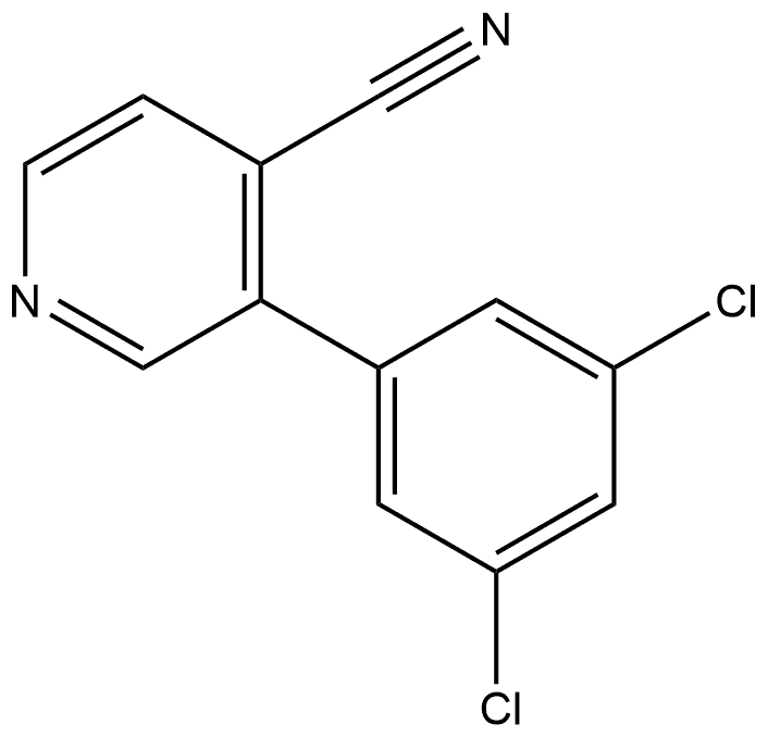 3-(3,5-Dichlorophenyl)-4-pyridinecarbonitrile 结构式