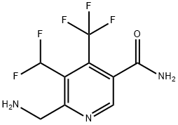 2-(Aminomethyl)-3-(difluoromethyl)-4-(trifluoromethyl)pyridine-5-carboxamide 结构式