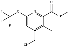Methyl 4-(chloromethyl)-3-methyl-6-(trifluoromethoxy)pyridine-2-carboxylate Structure