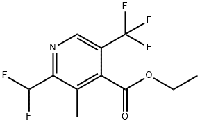 Ethyl 2-(difluoromethyl)-3-methyl-5-(trifluoromethyl)pyridine-4-carboxylate 结构式