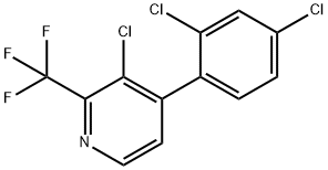 3-Chloro-4-(2,4-dichlorophenyl)-2-(trifluoromethyl)pyridine 结构式
