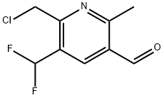 2-(Chloromethyl)-3-(difluoromethyl)-6-methylpyridine-5-carboxaldehyde,1361784-53-3,结构式