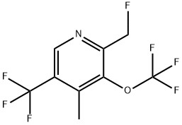 2-(Fluoromethyl)-4-methyl-3-(trifluoromethoxy)-5-(trifluoromethyl)pyridine,1361787-44-1,结构式