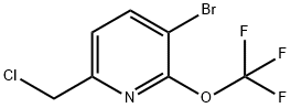 Pyridine, 3-bromo-6-(chloromethyl)-2-(trifluoromethoxy)-,1361788-01-3,结构式