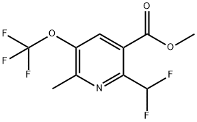 Methyl 2-(difluoromethyl)-6-methyl-5-(trifluoromethoxy)pyridine-3-carboxylate 结构式