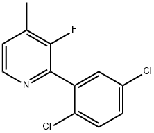 2-(2,5-Dichlorophenyl)-3-fluoro-4-methylpyridine,1361791-30-1,结构式