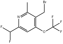 3-(Bromomethyl)-6-(difluoromethyl)-2-methyl-4-(trifluoromethoxy)pyridine 结构式