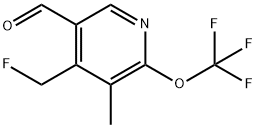 4-(Fluoromethyl)-3-methyl-2-(trifluoromethoxy)pyridine-5-carboxaldehyde 结构式