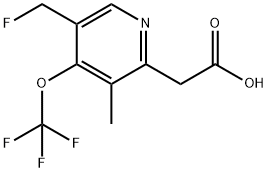 5-(Fluoromethyl)-3-methyl-4-(trifluoromethoxy)pyridine-2-acetic acid 结构式