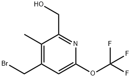 4-(Bromomethyl)-3-methyl-6-(trifluoromethoxy)pyridine-2-methanol 结构式