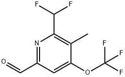 2-(Difluoromethyl)-3-methyl-4-(trifluoromethoxy)pyridine-6-carboxaldehyde,1361798-44-8,结构式