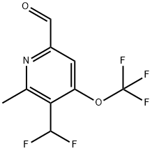 3-(Difluoromethyl)-2-methyl-4-(trifluoromethoxy)pyridine-6-carboxaldehyde,1361814-72-3,结构式