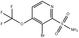 3-Bromo-4-(trifluoromethoxy)pyridine-2-sulfonamide,1361815-55-5,结构式