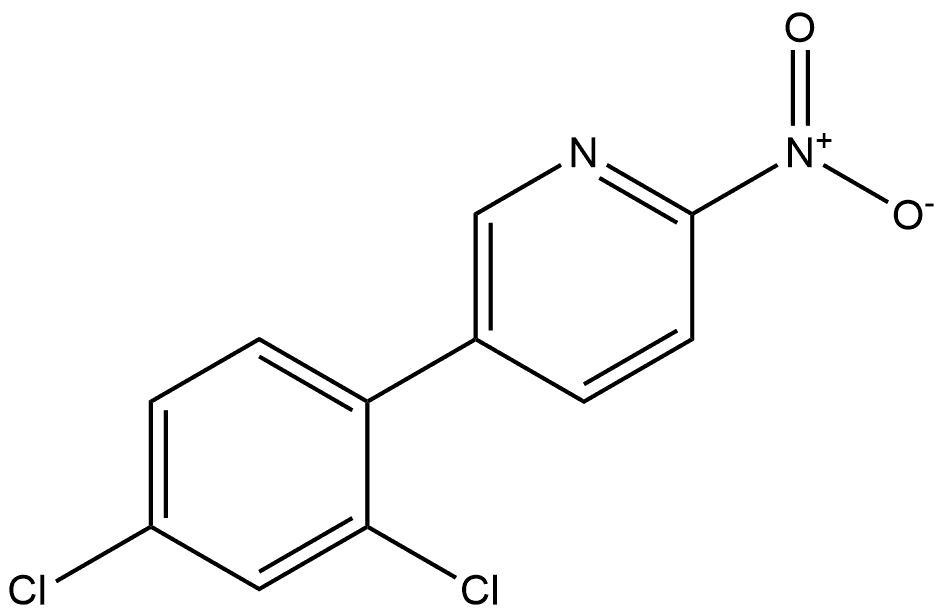 5-(2,4-dichlorophenyl)-2-nitropyridine 结构式