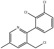 3-(Chloromethyl)-2-(2,3-dichlorophenyl)-5-methylpyridine,1361827-02-2,结构式