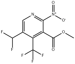 Methyl 5-(difluoromethyl)-2-nitro-4-(trifluoromethyl)pyridine-3-carboxylate 结构式