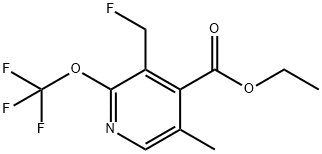 Ethyl 3-(fluoromethyl)-5-methyl-2-(trifluoromethoxy)pyridine-4-carboxylate 结构式