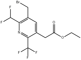 Ethyl 3-(bromomethyl)-2-(difluoromethyl)-6-(trifluoromethyl)pyridine-5-acetate 结构式