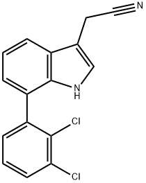 7-(2,3-Dichlorophenyl)indole-3-acetonitrile 结构式