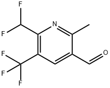 2-(Difluoromethyl)-6-methyl-3-(trifluoromethyl)pyridine-5-carboxaldehyde 结构式