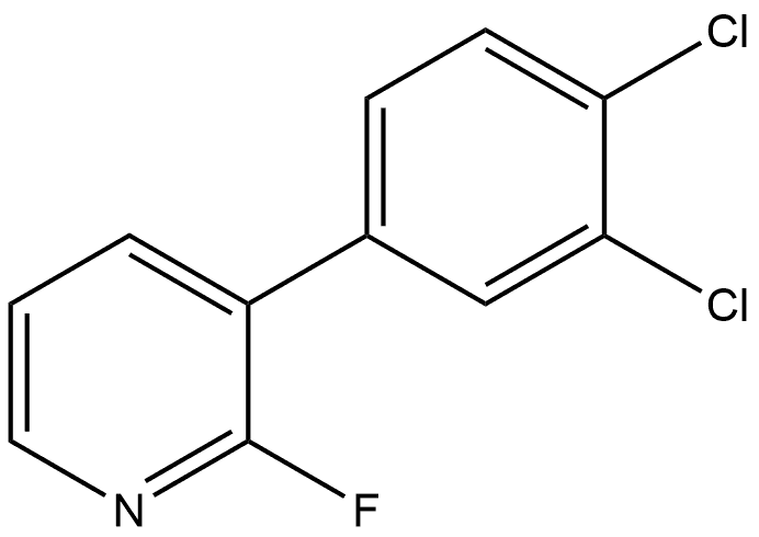 3-(3,4-Dichlorophenyl)-2-fluoropyridine 结构式