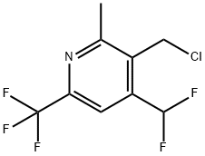 3-(Chloromethyl)-4-(difluoromethyl)-2-methyl-6-(trifluoromethyl)pyridine,1361846-82-3,结构式