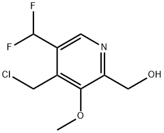 4-(Chloromethyl)-5-(difluoromethyl)-3-methoxypyridine-2-methanol 化学構造式