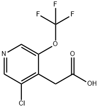 3-Chloro-5-(trifluoromethoxy)pyridine-4-acetic acid 结构式