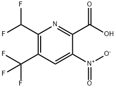 2-(Difluoromethyl)-5-nitro-3-(trifluoromethyl)pyridine-6-carboxylic acid Structure