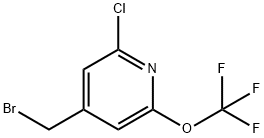Pyridine, 4-(bromomethyl)-2-chloro-6-(trifluoromethoxy)-,1361858-09-4,结构式