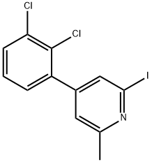 4-(2,3-Dichlorophenyl)-2-iodo-6-methylpyridine Struktur