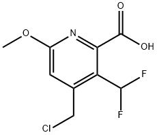 4-(Chloromethyl)-3-(difluoromethyl)-6-methoxypyridine-2-carboxylic acid 结构式