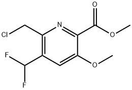 Methyl 2-(chloromethyl)-3-(difluoromethyl)-5-methoxypyridine-6-carboxylate 结构式