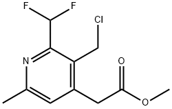 Methyl 3-(chloromethyl)-2-(difluoromethyl)-6-methylpyridine-4-acetate 结构式