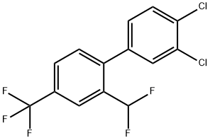 2'-Difluoromethyl-3,4-dichloro-4'-trifluoromethyl-biphenyl,1361887-19-5,结构式