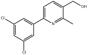 6-(3,5-Dichlorophenyl)-2-methylpyridine-3-methanol,1361888-54-1,结构式