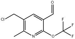 3-(Chloromethyl)-2-methyl-6-(trifluoromethoxy)pyridine-5-carboxaldehyde Struktur