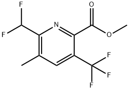 Methyl 2-(difluoromethyl)-3-methyl-5-(trifluoromethyl)pyridine-6-carboxylate 结构式