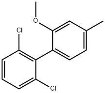 2,6-Dichloro-2'-methoxy-4'-methyl-biphenyl 结构式