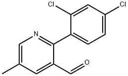 2-(2,4-Dichlorophenyl)-5-methylnicotinaldehyde 结构式