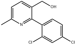 2-(2,4-Dichlorophenyl)-6-methylpyridine-3-methanol 结构式