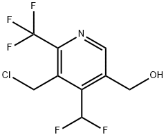 3-(Chloromethyl)-4-(difluoromethyl)-2-(trifluoromethyl)pyridine-5-methanol 结构式
