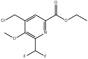 Ethyl 4-(chloromethyl)-2-(difluoromethyl)-3-methoxypyridine-6-carboxylate 结构式