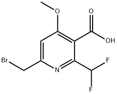 6-(Bromomethyl)-2-(difluoromethyl)-4-methoxypyridine-3-carboxylic acid 结构式