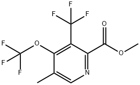 Methyl 5-methyl-4-(trifluoromethoxy)-3-(trifluoromethyl)pyridine-2-carboxylate 结构式
