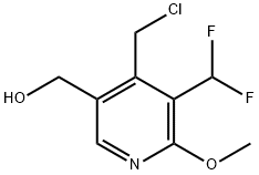 4-(Chloromethyl)-3-(difluoromethyl)-2-methoxypyridine-5-methanol Struktur