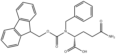 D-Glutamine, N2-[(9H-fluoren-9-ylmethoxy)carbonyl]-N-(phenylmethyl)- 结构式