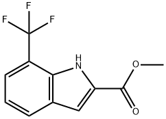 1H-Indole-2-carboxylic acid, 7-(trifluoromethyl)-, methyl ester Structure
